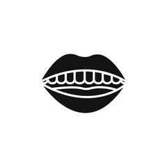 Mouth icon Simple thin line flat symbol