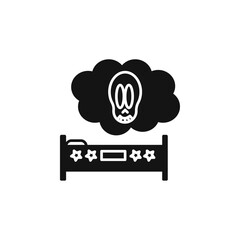 Nightmare icon Simple thin line flat symbol
