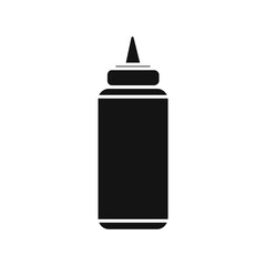 Sauce bottles icon Simple thin line flat symbol