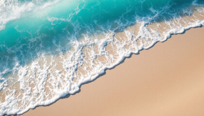 Serene Ocean Wave on Sandy Beach: A Tranquil Coastal Scene