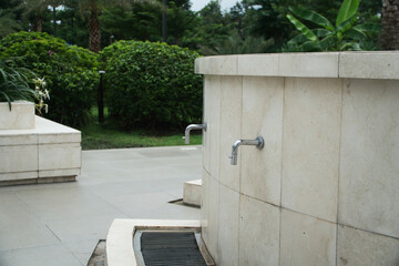 Outdoor ablution tap, a place to purify oneself before praying