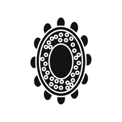 Sea cucumber icon Simple thin line flat symbol