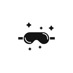 Sleeping mask icon Simple thin line flat symbol