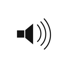 Sound effect icon Simple thin line flat symbol