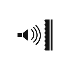 Soundproofing walls icon Simple thin line flat symbol