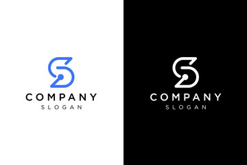 S cross line design logo modern