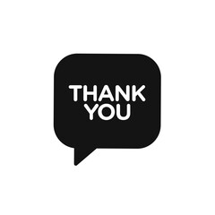 Speech bubbles thank you icon Simple thin line flat symbol