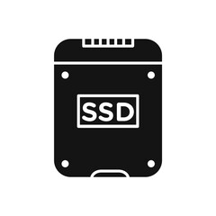 SSD icon Simple thin line flat symbol