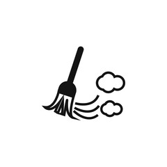 Sweeping icon Simple thin line flat symbol