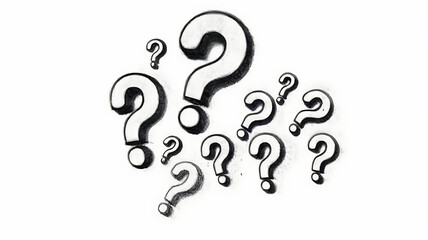Fototapeta premium Question Mark: A symbol of Questions and Curiosity, Unlocking Knowledge and Solutions, brainstorming, reflective thinking.