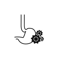 Work digestive system icon Simple thin line flat symbol