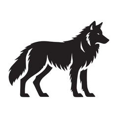 Wolf silhouette for diverse artistic applications - Wolf black vector
