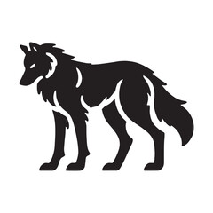 Unique wolf silhouette for diverse design needs - Wolf illustration - minimallest wolf vector
