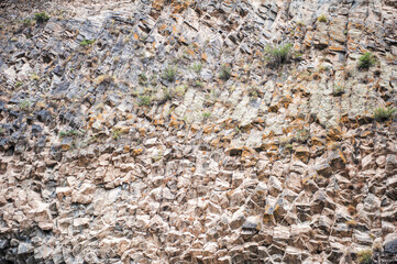 The Symphony of Stones in Garni, Armenia, hexagonal rock formations