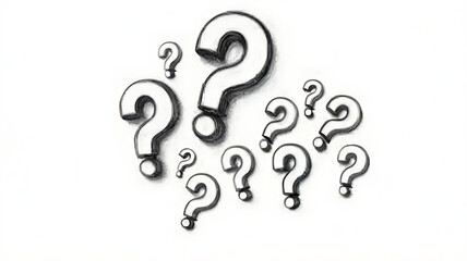 Fototapeta premium Question Mark: A symbol of Questions and Curiosity, Unlocking Knowledge and Solutions, brainstorming, reflective thinking.