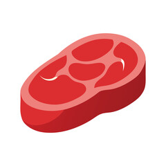 Raw beef steak is a fresh, uncooked cut of beef, typically from the cow's rib, sirloin, or tenderloin. It has a deep red color and is often prepared for grilling or searing.