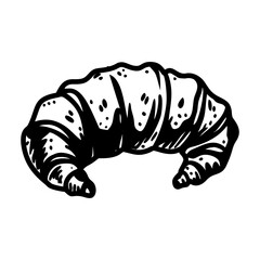 A hand draw icon of sweet croissant