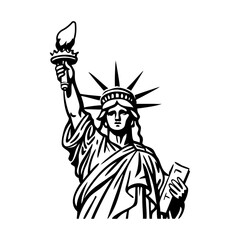 A sketchy style icon of liberty statue © SmashingStocks