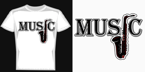 Music illustration for t-shirt design, music t-shirt design sentence, All you need is music, eat sleep music repeat, music can change the world, dinosaur music t-shirt design. Colorful and fashionable