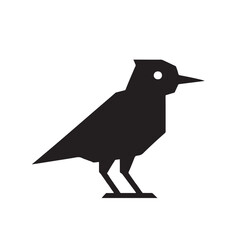 Black Bird Icon Vector Illustration