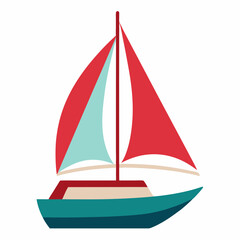 sailboat on white background