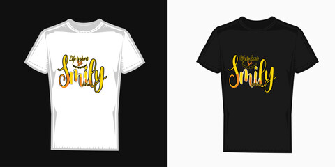 Smiles for t-shirt design with Slogan. Colorful acid emoji smile illustration for t-shirt.style print for apparel in colors Vector.