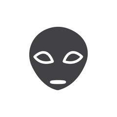Alien icon Symbol mark in filled style