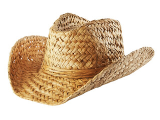A classic straw cowboy hat, perfect for sunny days and outdoor activities, adding a rustic charm to any outfit.