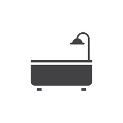 Bathroom icon Symbol mark in filled style
