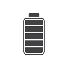 Battery icon Symbol mark in filled style