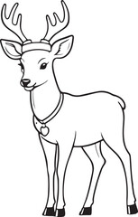 A black and white dear logo type silhouette design