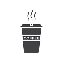 Coffee icon Symbol mark in filled style