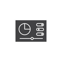 Control panel icon Symbol mark in filled style