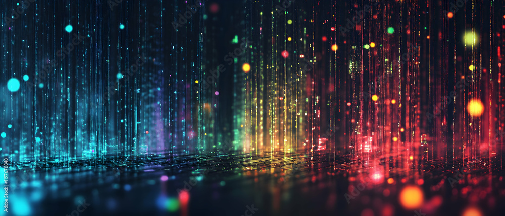 Poster examining data for hidden insights, empowering businesses through metrics analysis -