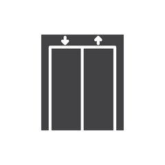 Elevator icon Symbol mark in filled style
