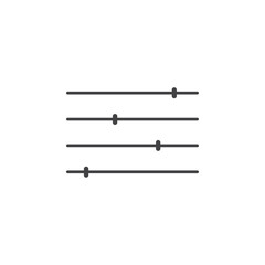 Equalizer icon Symbol mark in filled style