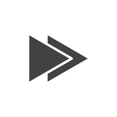 Forward icon Symbol mark in filled style