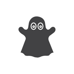 Ghost icon Symbol mark in filled style