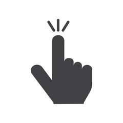 Hand pointer icon Symbol mark in filled style
