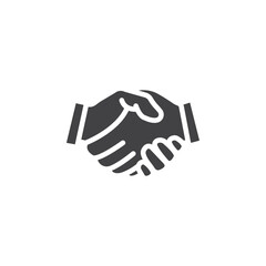 Handshake icon Symbol mark in filled style