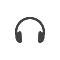 Headphones icon Symbol mark in filled style