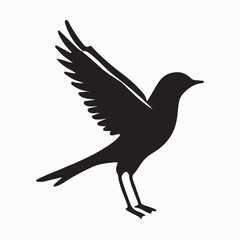 Bird Silhouette with Outstretched Talons