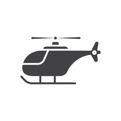 Helicopter icon Symbol mark in filled style