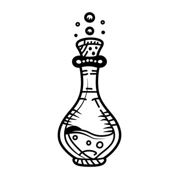 A hand drawn icon of a magical potion