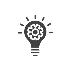Idea icon Symbol mark in filled style