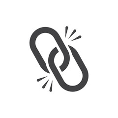 Link icon Symbol mark in filled style