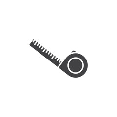 Meter tape icon Symbol mark in filled style