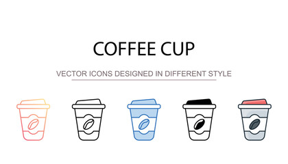 Coffee Cup icon design with white background stock illustration