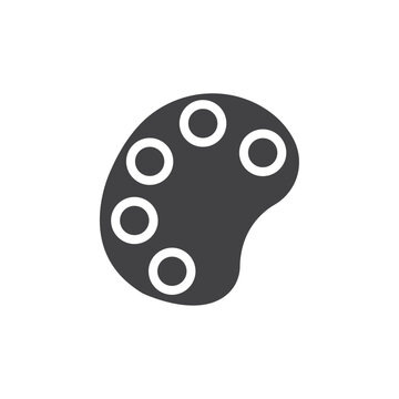 recommend clip art: Palette icon Symbol mark in filled style