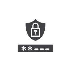 Password icon Symbol mark in filled style
